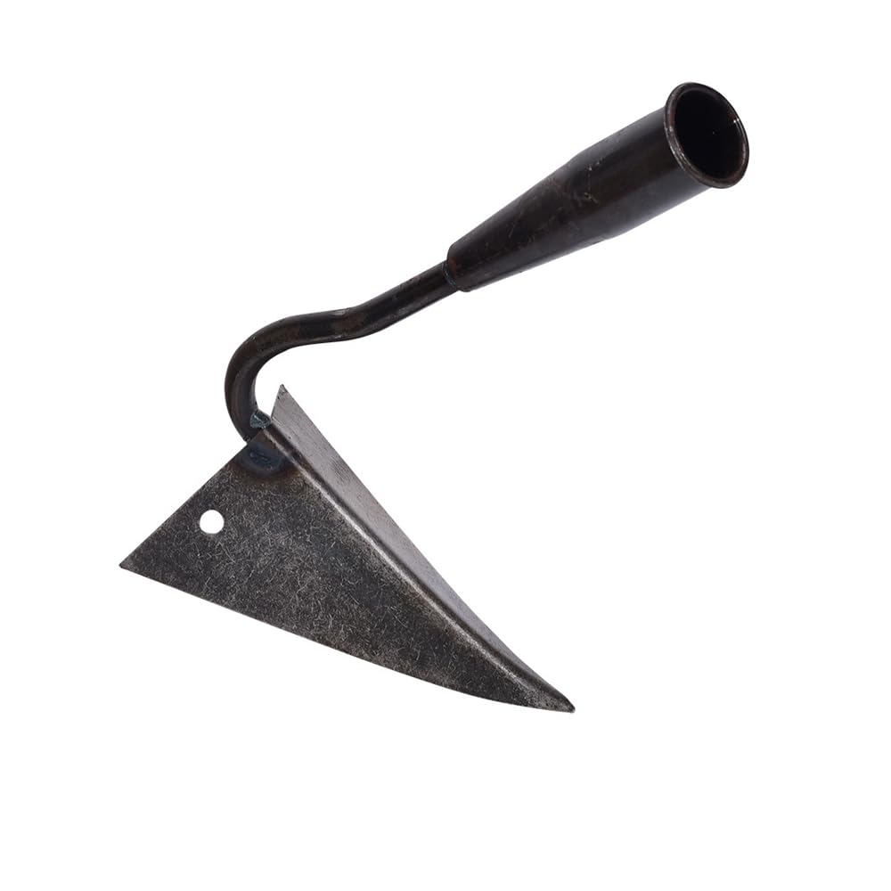 Farm Tools Hoes Household Vegetable Planting Triangle Furrow Hoe Small Tip Hoe Agricultural Land Turning Loose Soil Triangle Hoe (M)