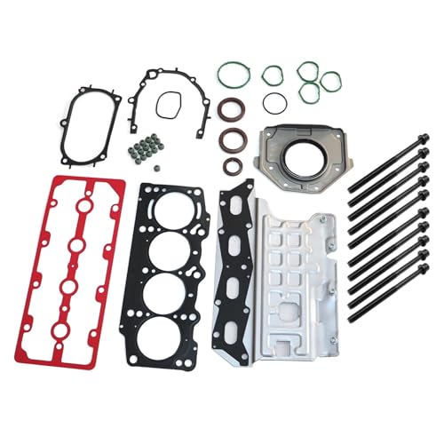 Image of GXARTS Engine Head Gasket with Bolts Set 6389457 ES72267 Compatible with Fiat 500 500L 500X 1.4L SOHC L4 2009 2010 2011 2012 2013 2014 2015 2016 2017 2018 2019 2020