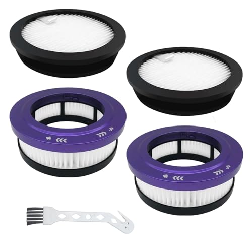HEPA Filter Replacement Kit Compatible with Anyson Stars 5 45000Pa/550W/70Min Vacuum Cleaner Wireless, Washable & Reusable Filter, 2 Pre-Filter 2 Post- Filter 1 Cleaning Tool