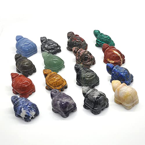 Tortue statue cristal naturel en howlite, cadeau idéal de lithothérapie et décoration - 7