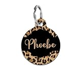 Cheetah Leopard Personalized Custom Pet ID Tag Animal Print Charm for Cats and Dogs