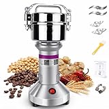 Royal Swiss® Moulin Électrique 850W – Broyeur à Grains & Épices en Inox | Moulin à Céréales, Café, Farine, Herbes | Haute Vitesse, Lames 3 Couches, Sécurité Anti Surcharge (150g)