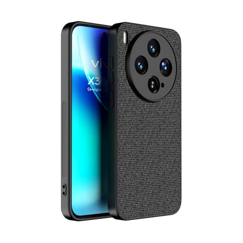 Image of Kapa Soft Full Fabric Protective Back Case Cover for Vivo X300 5G | Shockproof Slim Hard Anti Slip Back Case (Black)