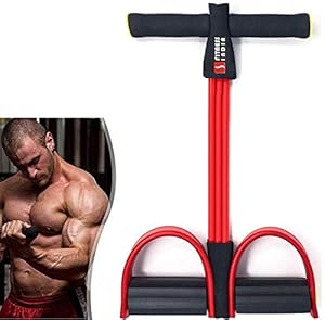 FITNESS INDIA Pull Reducer (4 Rope) Waist Reducer Body Shaper Tummy Trimmer, Arm Exercise, Fat Burner - Multicolour