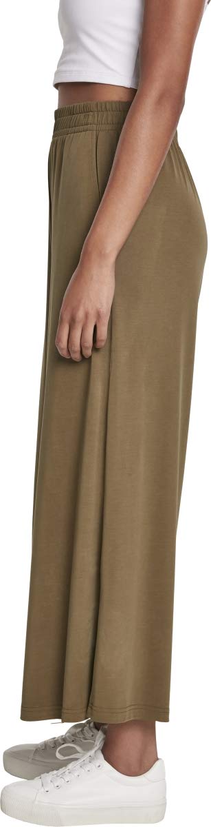 Urban Classics Ladies Modal Culotte Mujer Pantalones de Tela Negro Ancho