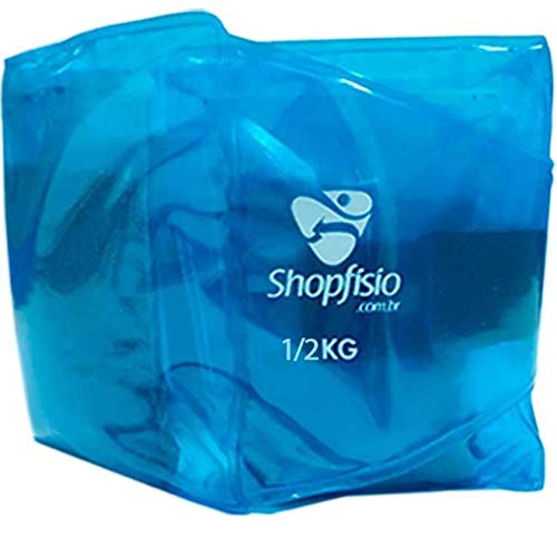 Tornozeleira Shopfisio - Caneleira Multifuncional Flexível - Par - 0,5Kg - AZUL