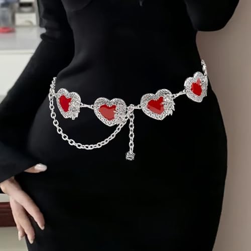 Western Turquoise Chains Waist for Women Boho Turquoise Chain Belt Dresses Jeans Waist Belt Boho Jewelry Accessorie3