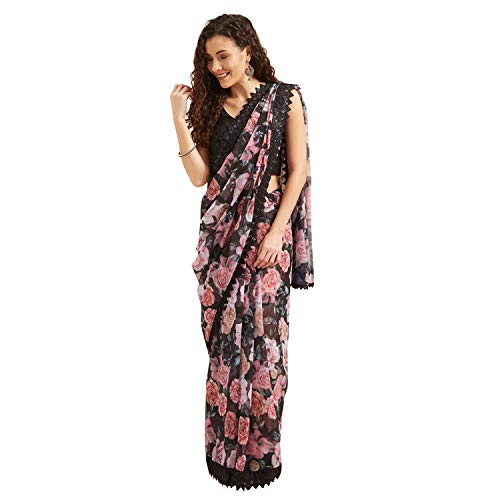 Image of Womanista Women's Jacquard Polyester Saree