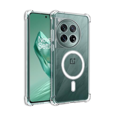 Image of Amazon Brand - Solimo Soft Thermoplastic Polyurethane Wireless Charging Support Back Cover for OnePlus 12 5G - Transparent