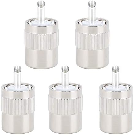 5x PL-259 Steckverbinder 50 Ohm - UHF Lötstecker Für Koaxialkabel
