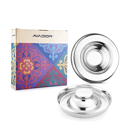 AVADOR Set mit 2 erhöhten Hundenäpfchen aus Edelstahl Cover