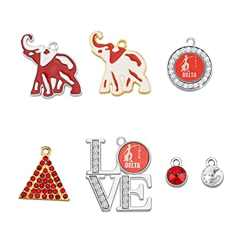 SEIRAA 7PCS Sorority Jewelry Charm Pendant for Jewelry Making DIY Crafts (diy charm) Cover