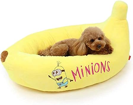 Amazon ペットパラダイス ミニオン バナナ型 カドラー 犬用 ベッド クッション 998 ペットパラダイス ベッド クッション 通販