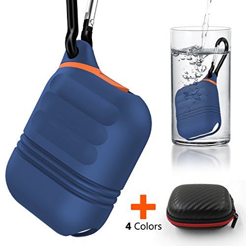 Apple Airpods シリコンケース Kppto、Airpods ケース保護、防水 Airpods 保護カバー、Apple AirPods アクセサリー耐衝撃保護カバー