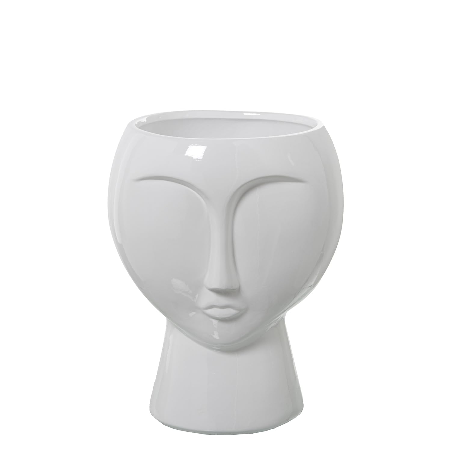 Vase de table céramique blanc DRW 37cm : l'art de meubler un grand vide