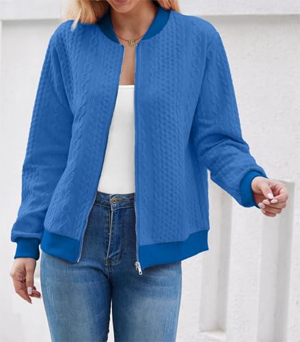 Image of WROLEM Zip Up Sweatshirts for Women Casual Outfits Cardigan Outerwear Trendy Winter Jackets Coat