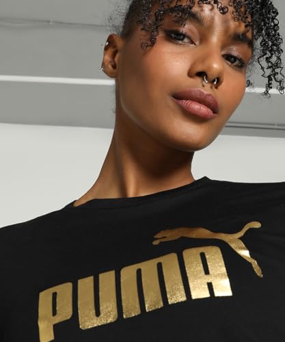 Image of Puma Women's Cotton Regular Fit Letter Print T Shirt
