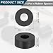 uxcell 18Pcs Thick Rubber Spacer, 25/32 Inch OD x 5/16 Inch ID x 3/8 Inch Thickness Black Round Rubber Bushings Anti Vibration Flat Washers for Home Industrial Machinery(20 x 8 x 10mm)