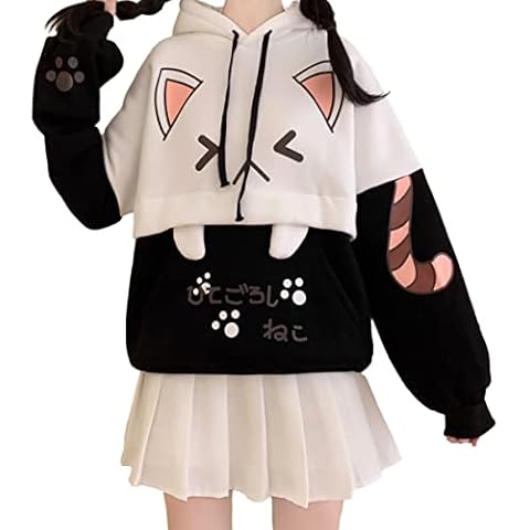 Cuteighteen Cat Graphic Hoodies for Teen Girls Cover