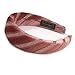 Produktbild Avalaya Haarreif im Retro-Stil, dick, gepolstert, Samt, Glitzer-Streifen, breit, grob, Pink Blush