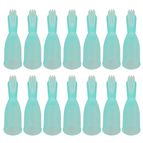 NOLITOY 20pcs Tiny Toothbrushes for Inmates Lightweight Half-Finger Toothbrushes for Rehabilitation Safe and Practical Oral Care for Mobility Users Green