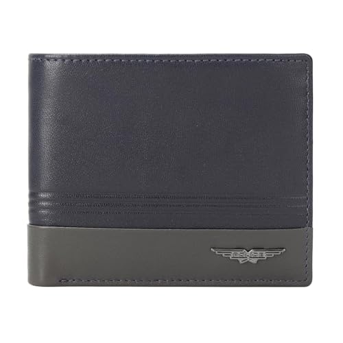 Image of Police Men's Genuine Leather Bifold Wallet with Coin Pocket | 4 Card Slots | Slim Wallet| 2 slip in pockets |Gift box packaging