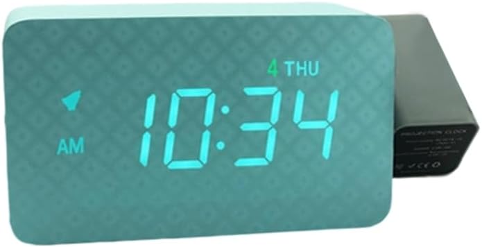 Projector Clock,Digital Alarm Clocks Projection on Ceiling Wall with Night Light Duals Loud Alarm Clock for Bedroom Deco