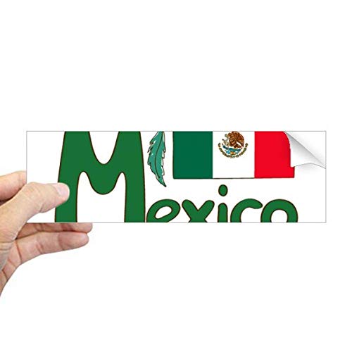 Bandera de México adhesivo rectangular de alta nitidez para ventanas DIYthinker
