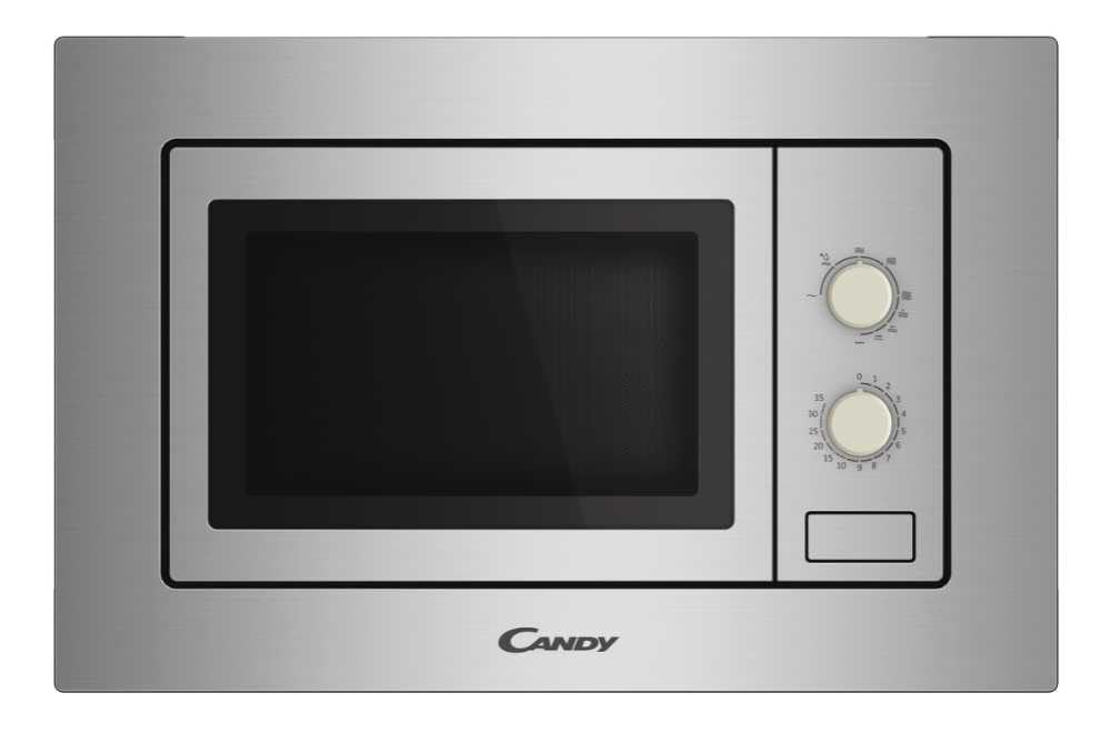 Candy MIG1730MX Da incasso Solo microonde 17 L 1000 W Nero, Acciaio satinato
