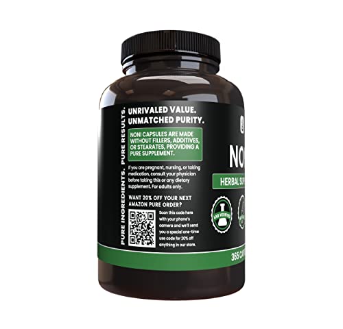 pure original ingredients noni 365 capsules no magnesium or rice fillers always pure lab verified