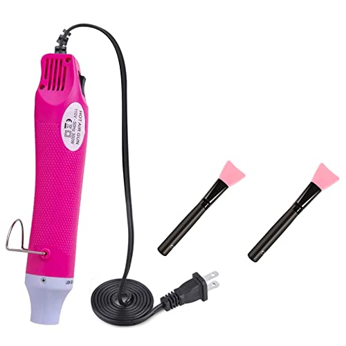 Lfsum Mini Hot Air Gun, Portable Mini Heat Gun For Diy Embossing Shrink Wrapping Drying Paint, 300W Multi Function Electrical Heat Tool(Rose Red) #TOP25