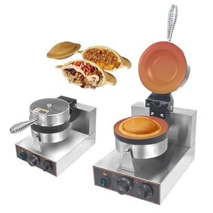 twostronking Hamburger-Waffeleisen, Eisburger-Maker, Mit Form Mit 113,0 Mm Durchmesser, Doppelseitige Heizung, 0–5 Min. Zeiteinstellung, Max. 300 °c, Geeignet Für Bäckereien, Restaurants Usw.
