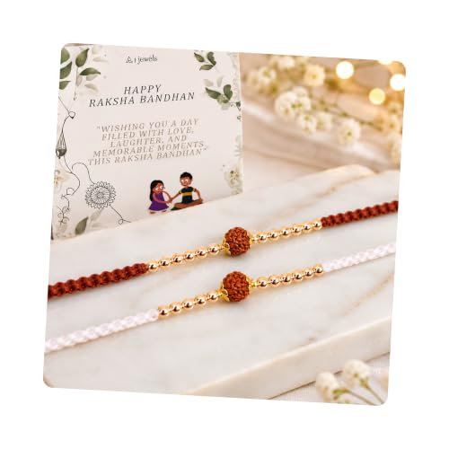 Image of I Jewels Design Rakhi With Roli Chawal & Rakshabandhan Card For Bro /Brother /Bhai