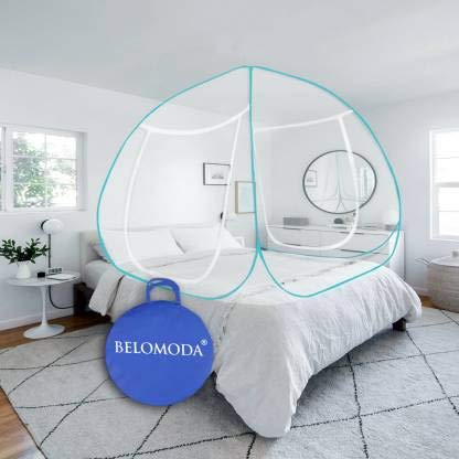 Belomoda Blue Mosquito Net Double Bed Nets for Size King Foldable Child Mosquitoes with Adults Maskito Net Mosquito/Machhardani with Free Saviours (Blue/Double Bed King Size) (200 * 200 * 145 cm) (B08NGSYT2B) Amazon Price History, Amazon Price Tracker