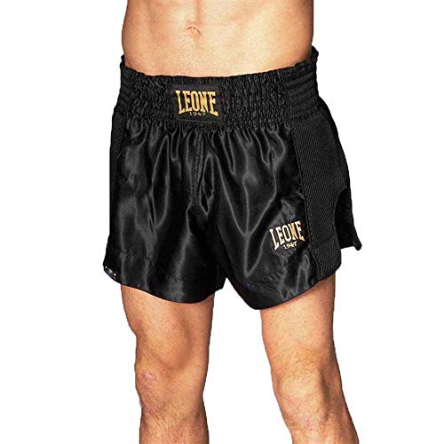 LEONE 1947, Pantalones Cortos Kick-Thai, Negro, L, ABE20