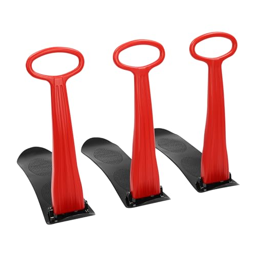 YUNLAIGOTOP Ski Scooter Fold-up Snowboard, Snow Scooter with Handle, Fold up Sliding Sled Scooter, Winter Snow Sled Board, Plastic Sleds for Skiing, Grass Skiing, Sand Skiing (3 Pack)