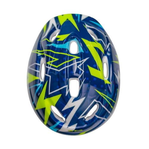 Capacete Infantil Bike Mtb Patins Skate Criança Regulagem Energy 52-56 Azul/Amarelo