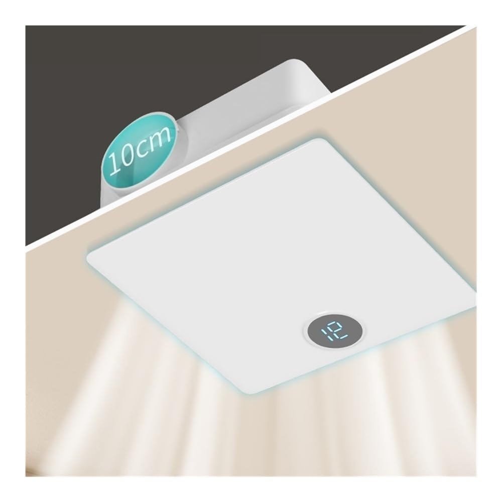 Zephyria Aspiratore da bagno silenzioso con luce, Ventilatore da soffitto ad alta potenza for cucina e bagno Pannello di illuminazione ambientale montato, per garage, soffitta e pollaio