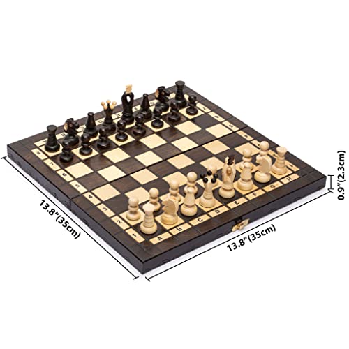 Juego de Ajedrez Europeo de Madera Husaria King's Continental miniatura 4