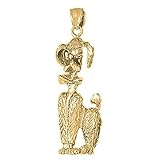 poodle golden retriever puppies Brand - Jewels Obsession Jewels Obsession 14K Yellow Gold Poodle Dog Pendant