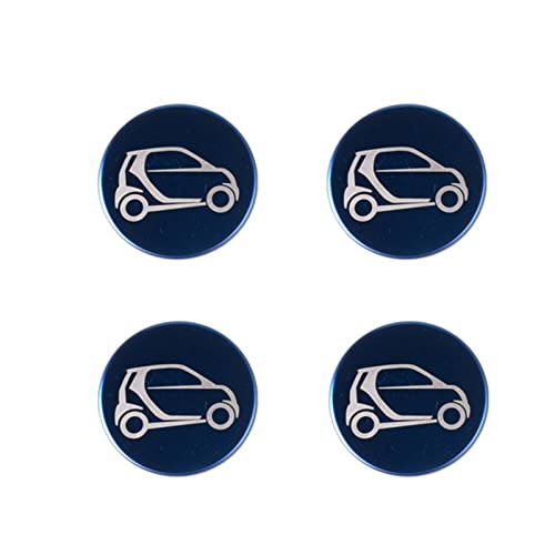 Couverture roue Smart 453 Forfour : un décor de roue 3D bleu au design premium - 2