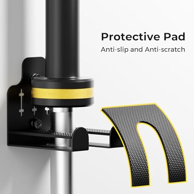 Barbell Wall Holder,Olympic Hanger,Garage Gym Bar Wall Rack,Vertical Barbell Mount Rack,Space Saving Commercial or Home Gym Accessory,Holds Under 33mm Bar Size(Black)