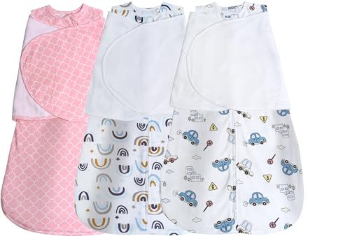 Image of Baby Sleep Sack Swaddle 3-Way Adjustable Wearable Blanket 100% Cotton.