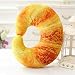 der Portable U Neck Pillow Voyage crevettes 3D Cadeau Pain Poivre Aubergine Type de Oreiller Voyage Home Office Decor Oreiller Confort -Peluche Mignonne (Color : Yellow)