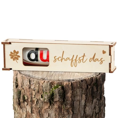 BOFUNX du schaffst das Holz Geschenkbox f&uuml;r Schokolade Schokoriegel Geschenkbox Deko Gl&uuml;cksbringer Geschenkideen f&uuml;r Pr&uuml;fung Abitur Abi Arbeit Bachelor Bestanden