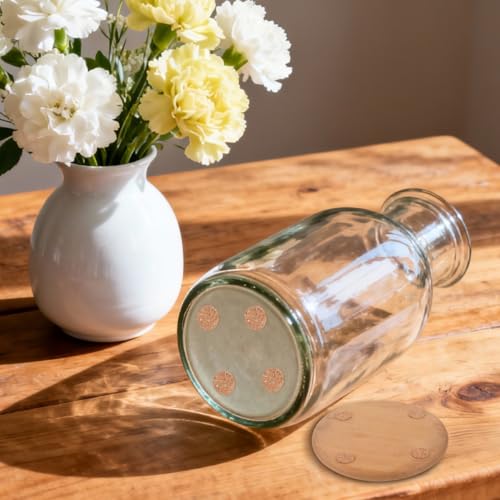 SHINEOFI Selbstklebende Korkpads 500 Stück Rund 0.47In Rutschfestes Korkisolierpad Für Möbel Hitzeschutz Geräuschreduzierung Stoßdämpfung Küchen Esszimmer