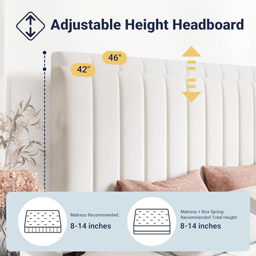 Velvet Full Size Storage Bed Frame with Adjustable Headboard - Image 4