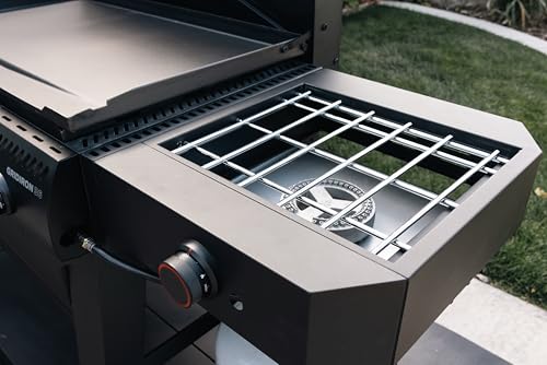 Image of Camp Chef Gridiron Pro- 36 inch Outdoor Griddle Grill with Side Burner, Flamethrower Ignition & Hinged Lid - Premium 36 inch Flat Top Grill for Outdoor Cooking