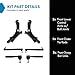 TRQ Front Steering & Suspension Kit Control Arm with Ball Joint Sway Bar Stabilizer Link Tie Rod Compatible with 2016-2019 Fiat 500X 2015-2018 Jeep Renegade