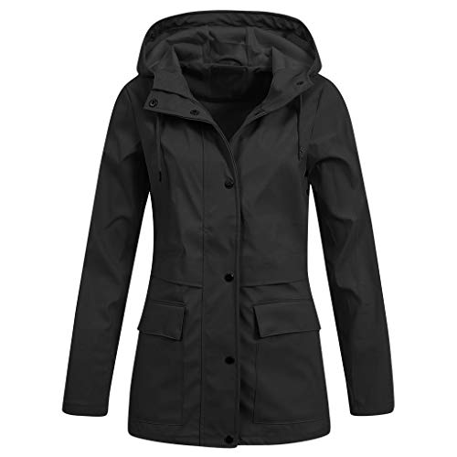 VJGOAL Manteau Imperméable Femme Grande Taille Long Veste Coupe-Vent Étanche Mode Simple Vacances Voyage Blouson Poids Léger Confortable Camping Outdoor Randonnée Jacket Oversize Vetement S-5XL Cover